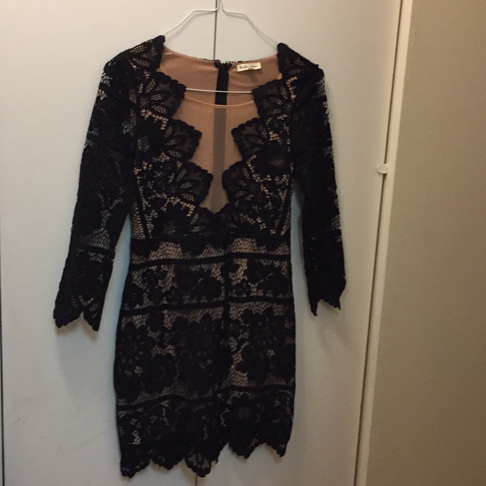 For Love and Lemons Black Lace Dress